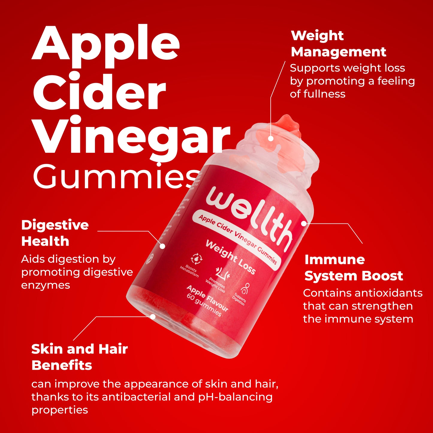 ACV support weight loss, digestion, blood sugar regulation, and healthy skin pH levels.